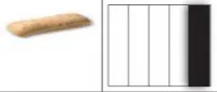 Grille standard inox tefloné 5 divisions ; 500 -1000gr ; 100x415mm